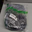 Star Print Black PVC Makeup Bag with Handle - 8.66 * 5.51 * 5.51 inch,Clear Storage Bag Toiletry Pocket Portable Zippered Pouch Waterproof Cosmetic Organizer Bags for Women(Black-L)