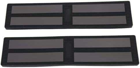 GYZOUKA 2PCS Stove Top Shelf 2 Zones Storage Organizer Silicone Seasoning Rack Magnetic Back for Kitchen (Black)