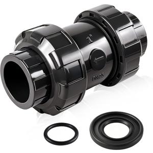 PVC True Union Check Valve, 1'' Slip Swing Full Port Utility Valve for Backflow Prevention