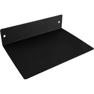 Linear Floating Shelf Wall Mounted Metal Shelves Heavy Duty Industrial Modern Steel Black Linear Metal Wall Shelf Display Shelves for Decorative for Modern Farmhouse Living Room (8-inch X 12-inch)