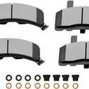 SCITOO D369 Front Ceramic Brake Pads Sets Fit For Cadillac DeVille/Escalade/Fleetwood,For Chevy Astro/Blazer/C1500 Suburban/C2500/Express 15001500/K1500 Suburban/R2500/Silverado/Suburban 1500/Tahoe