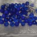 106Pcs 20mm Beads for Pens Making with Rondelle Spacer Beads Dark Blue Acrylic Focal Bubblegum Bead Crystal Round Sparkly Chunky Bead for Pens Beadable Keychain DIY Craft Jewelry Making Supplies