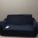 MOMCAYWEX Kids Extra Wide Chairs for Toddler, 2-in-1 Toddler Soft Sherpa Couch Fold Out, Convertible Sofa to Lounger for Girls and Boys, Dark Blue, Large