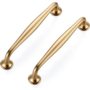 Ravinte 10 Pack 5 Inch Champagne Bronze Kitchen Cabinet Handles Solid Zinc Alloy Cabinet Pulls Cupboard & Drawer Handles