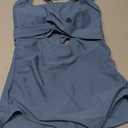 TyeSmo Girl Swimsuit One Piece Cutout Ruched Bathing Suit for Girls Color Block Adjustable Straps Pad Swimwear 9-18y