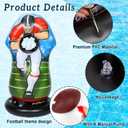 Inflatable Football Target Toss Game for Adults Fun Throwing Training Game with Mini Footballs Sports Pool Floats Water Games for Beach Indoor Outdoor Activities Yard Family Birthday Party Favor