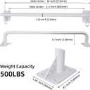 Wall Mounted Doorway Pull Up Bar, Heavy Duty Strength Training Pull-Up Bars for Doorframe, Support Beam or Joist Mount Thick Metal Sturdy Construction Support 500 lbs