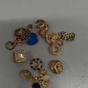 10 Pack Silver Spacer Beads Charms fit Bracelet DIY Bracelet CZ Pendant Set