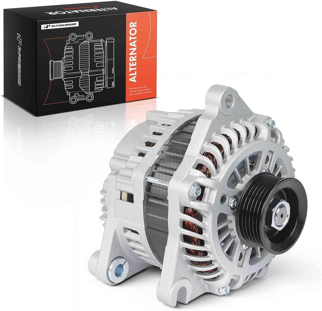 A-Premium Alternator Compatible with Mazda 6 2009 2010 2011 2012 2013 V6 3.7L, CX-9 2007-2015, 12V 110A CW 6-Groove Pulley, Replace# A3TJ2391, CY01-18-300, A003TJ2391, AMT0193, 213-8842, 90-27-3373