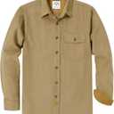 Dubinik 6 oz Flannel Shirt for Men Long Sleeve Casual Button Down Brushed 100% Cotton Shirt (Large)