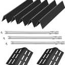 Leship Grill Replacement Parts for Weber Genesis 300 Series E310 E320 EP310 EP320 EP330 S310 Grills(Front Control),Weber 7620 Flavorizer Bars 7622 Heat Deflector 62752-3Pcs Burner Tube