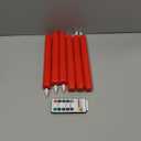 Homemory 6 Pcs Flameless Taper Candles with Remote Timer Dimmer, Red Battery Operated Candlesticks Flickering, Plastic Led Taper Candles Realistic, 9.6 Inches for Party Holiday Celebrations Christmas