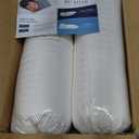 Martha Stewart Medium Soft Feather Down 100% Cotton 500 Thread Count Damask Stripe Embroidered Queen Size Set of 2 (White)