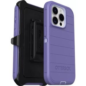 OtterBox iPhone 15 Pro (Only) - Defender Series Case - Mountain Majesty (Purple) - Screen less - Rugged & Durable - with Port Protection - Holster Clip Includes - Microbial Defense Protection