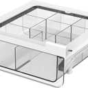 vacane Compact-depth Under Shelf Basket Organizer, Under Shelf Storage Drawer Pull Out, Under Cabinet Basket Hanging Holder for Cupboard Cabinet Pantry Kitchen, Add-on Space Saver