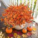 Uieke 36PCS Artificial Mums Outdoor Fall Fake Plastic Flowers Fake Autumn Plants No Fade for Outside Window Box Porch Planters Farmhouse Garden Decor