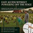 Leinuosen Electric Poultry Netting Gate, 50" H x 37" L Electric Chicken Fence Gate, Portable Poultry Nets Fence Kit for Chickens, Ducks, Turkeys, Sheep, Geese in Yard, Farms, Backyards, Garden