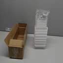 Wood Designs Cubby Storage Bin, Heavy Duty Plastic Containers for Kids Translucent Clear Cubby Tray Set of 12