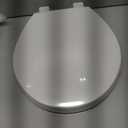 Round Toilet Seat, Standard 16.5 Slow/Soft Close Round Toilet Seat for Round Toilets, No-Slam Quiet-Close Lid, Easy-to-Install, White, Durable Never-Loosen Design