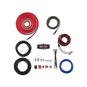 DS18 AMPKIT4 4 Gauge Amp Installation Wiring Kit - Amplifier Installation Kit 4 GA - A Car Amplifier Wiring Kit Simplifies Wire Connections and Delivers Power to Your Radio, Subwoofers, and Speakers