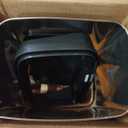 Ninestars Automatic Touchless Infrared Motion Sensor Trash Can, 13 Gal 50L, Stainless Steel Base (Rectangular, Black Lid), Black Trim