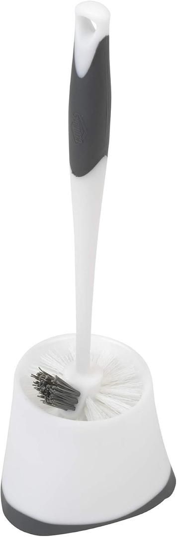 Clorox Under-Rim Toilet Bowl Brush with Corner Storage Caddy, 16 x 5 x 5.5 in