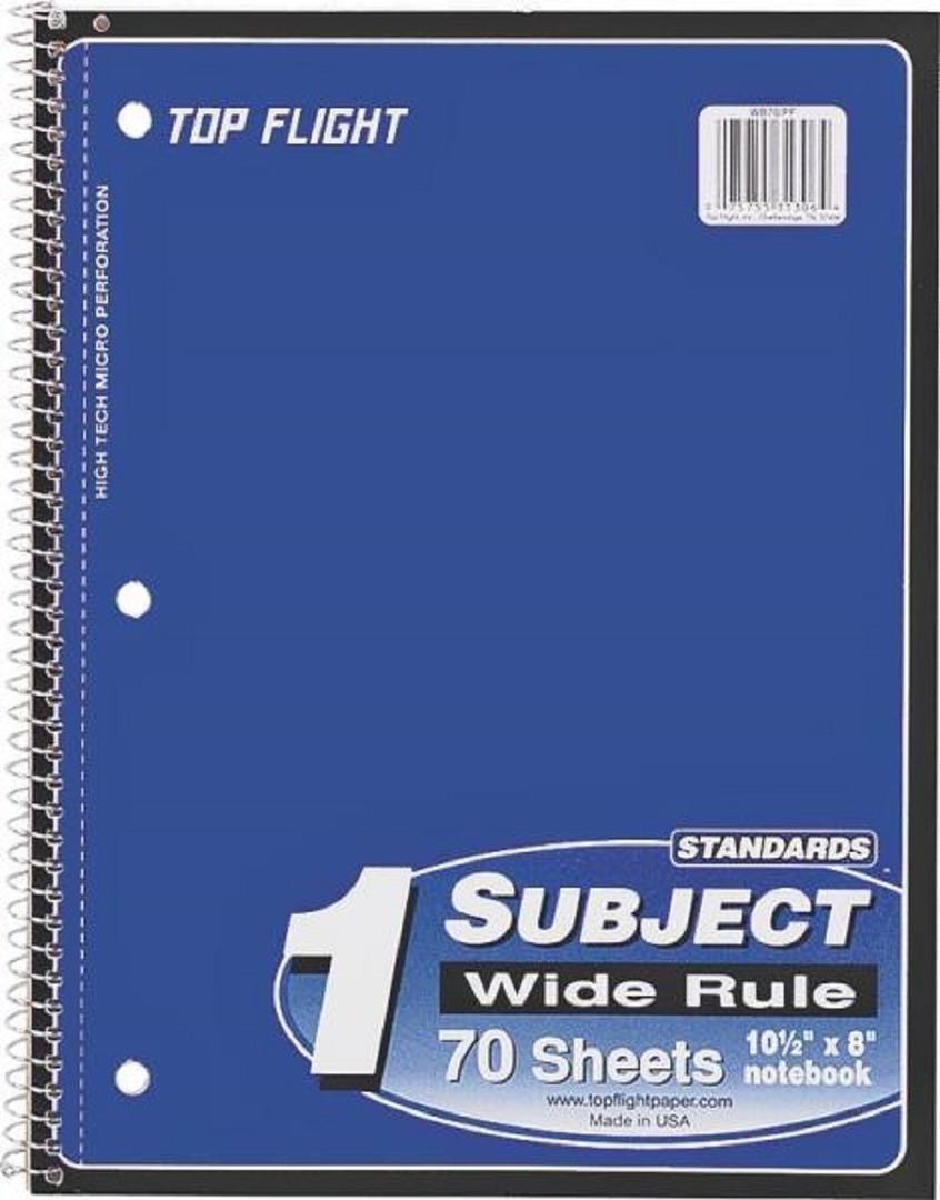 Top Flight 2-Pocket Portfolio with Tangs 11.5 x 9.4, Color May Vary, 4510816