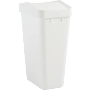 Rubbermaid Swing Top Waste Container for Home and Kitchen, Easy Access Disposal and Slim Modern Trash Can with Lid, 12.2 Gallon Capacity, White