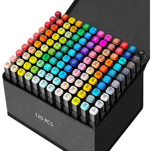 120 Colors Alcohol Markers Art Markers for Kids and Adult Drawing Marker Dual Tip Coloring Painting Perfect for Boys Girls Students Gift