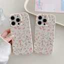 for iPhone 11 Pro Max Case Cute Flower Floral Light Pink Rose Design Vintage Shockproof Soft Women Girls Slim TPU Fashion Protective Phone Cover