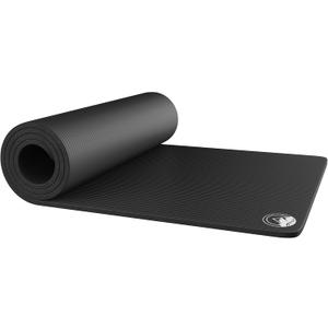 Foam Sleeping Pad - Lightweight 0.5-Inch Mat for Camping, Cots, Tents, Backpacking, and Yoga - Non-Slip and Waterproof with Handle by Wakeman (Black)