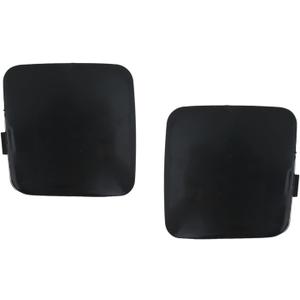 1 Pair Car Trailer Hook, Front Tow Hook Covers, Bumper Plastic Hook Right Left Eye Cap Cover for Toyota RAV4 2009-2012, Black Unpainted