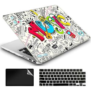 Compatible with MacBook Air 13 Inch Case 2022 2021 2020 Release A2337 M1/A2179 with Retina & Touch ID, Plastic Hard Shell Case & Keyboard Cover & Screen Protector - Creativity Music