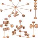 Wooden Building Blocks 60PCS Montessori STEM Toy for Kids 6+, Natural Wood Splicing Joints and Sticks Educational Sensory Tinker Creative 3D Playset Stacking Game