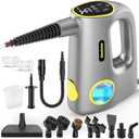 Handheld Pressurized Steam Cleaner for Home - 15s Heat-Up 3-Level Adjustable Steam Cleaner with 14pcs Accessories, Multi-Surface Steamer for Cleaning Car Detailing, Tile, Grout, Chemical-Free(Grey)