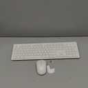 Wireless Keyboard and Mouse, Trueque Silent 2.4GHz Cordless Full Size USB Mouse Combo, Long Battery Life, Lag-Free for Computer, Laptop, PC, Windows, Mac, Chrome OS (White)