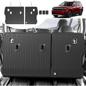2nd Row Backrest Mat for Hyundai Santa FE 2024-2026, All Weather TPE Bench Seat Back Cover Durable Kick Mats for Hyundai Santa Fe Accessories (Fit Hybrid and Fuel)