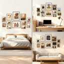 Egofine Picture Frame Set 12 Pack, Picture Frames Collage Wall Decor with Two 11x14, Two 8x10, Four 5x7, Four 4x6 for Wall and Tabletop, Made of Solid Wood, Covered by Plexiglass, Carbonized Brown