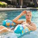Big Joe Noodle Sling 2 Pack No Inflation Needed Pool Seat with Armrests, Banana Pop Double Sided Mesh, 3 Feet