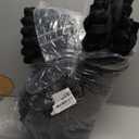 EXQ Home Fluffy Comforter Set Queen Size - Super Soft Faux Fur Stripe Jacquard Comforter 3 Pieces, Black Fleece Bedding Set,Winter Warm Bed Set,1 Comforter with 2 Pillowcases