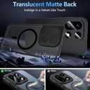 Hensinple Magnetic for OnePlus 15 Case, with OnePlus 15 Screen Protector, [Compatible with MagSafe] Translucent Matte Shockproof Military Grade Protection Cover Phone Case for OnePlus 15 5G(Black)