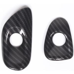 Door Lock Switch Button Frame Compatible with Chevy Corvette C6 2005-2013, Inner Door Push Button Trim, Door Release Switch Button Trim Cover Bezel Decoration Accessories, ABS (Carbon Fiber)