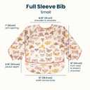 Tiny Twinkle Long Sleeve Bib for Babies & Toddlers | Waterproof Smock Bib for Eating | Machine Washable & Mess-Proof Feeding Essentials | Newborn Shower Gift (Flutter, 624M)