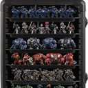 Miniature Carrying Case, Miniature Storage Case with 6 Trays, Aluminum Alloy Frame, Display and Transport Action Figure Display Case for Collectibles Miniatures, Best Gifts for Men