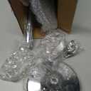 Metal Wedding Centerpieces for Table, Crystal Flower Stands, Wedding Road Lead Flower Holders, Crystal Mermaid Chandelier Flower Vases for Birthday Party Event Wedding Home Decor (Silver, 13"- 2pcs)