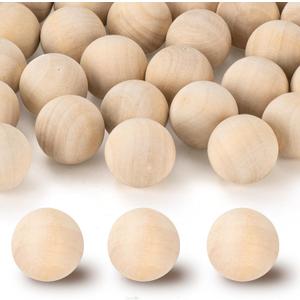 1 inch Wooden Balls, 300PCS Unfinished Round Wood Balls, 25mm Small Natural Wooden Balls for Crafts and DIY Decorative Projects