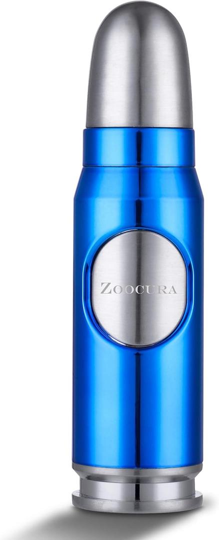 Zoocura Ice Blue Torch Lighter, Refillable Butane Torch Lighters Adjustable Jet Flame Windproof Lighter for Grill Pocket BBQ Camping (Gas Not Included)