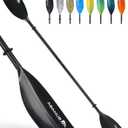 Abahub Adjustable Kayak Paddle 210-230 cm/ 230-250 cm Floating Kayaking Oars Boating Oars Canoeing Oars Black