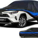 SUV Car Cover Waterproof All Weather for Automobiles, Universal Fit Hyundai Santa Fe/Tucson, Jeep Cherokee, Toyota RAV4, Volkswagen Tiguan, Ford Edge, Nissan Murano, Mazda CX-5 etc.