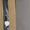 Tension Curtain Rod 51-126 Inch, Long Curtain Rod No Drilling for Window or Bathroom, Outdoor Curtain Rods for Patio Tension Rods, Easy to Install, Never Rust, Rod Diameter 1.26 Inches - Black